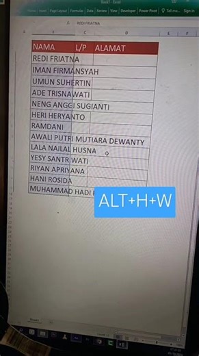 WRAPTEXT IN EXCEL WITH SHORTCUT #excel