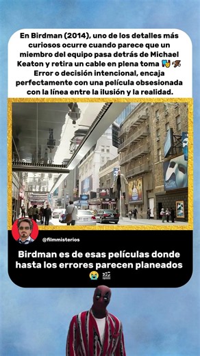 Un detalle extraño aparece en segundo plano durante la toma | Birdman (2014) 🎭🦅