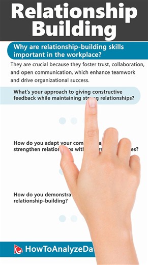 The Ultimate Guide to RELATIONSHIP BUILDING Interview Questions & Winning Answers! This video covers five essential Relationship Building Interview Questions to help you get hired, including showcasing your strengths, tailoring responses with the STAR method, and aligning answers with the company's needs. You'll also learn the importance of non-verbal communication and asking insightful questions to leave a lasting impression. Practice Job Interview and Hiring Assessment Tests: https://www.howto
