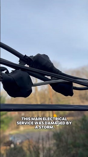 Arc Flash Damaged Service #electrician #electricalfire