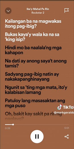 Rockstar Ikay Mahal Pa Rin - Full Song Lyrics
