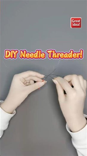 Genius DIY Needle Threader Using a Straw and a Broom Bristle | Threading Has Never Been This Easy