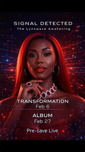 Transformation is coming. Alien frequency. Human soul. One awakening. Feb 6 🌌 Album Feb 27 Pre-save