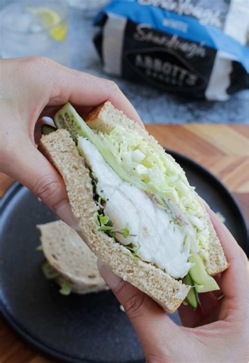 Experience the flavours of Summer with this rockling sandwich, finished with wasabi mayonnaise on our Sourdough White.⁠ ⁠ Serves 2⁠ Ingredients:⁠ Fish:⁠ 240 g rockling fillets (skinless), cut into 2 portions⁠ Olive oil, for drizzling⁠ Freshly cracked black pepper⁠ Wasabi Mayonnaise⁠ ¼ cup whole egg mayonnaise⁠ 1–1½ tsp wasabi paste, to taste⁠ Sandwich:⁠ 4 slices Abbott’s Bakery Sourdough White⁠ ½ small Lebanese cucumber, thinly sliced⁠ 1 cup wombok cabbage, finely shredded⁠ 3–4 radishes, thinly 