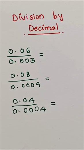 how to divide decimal by decimal #maths #decimals #division