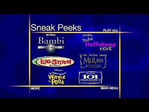 RARE Sneak Peeks Menu (2004)