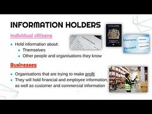 Categories of Information Holders