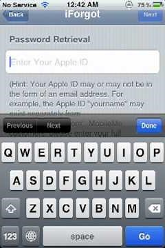 How to "RETRIEVE or RESET" your password from apple id