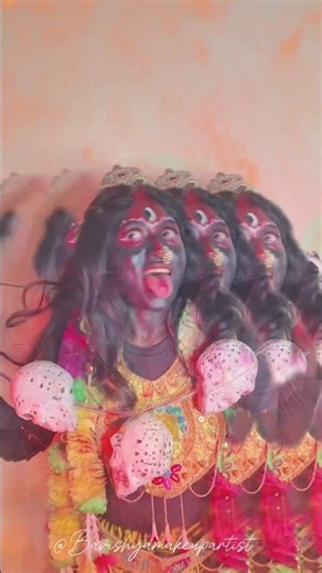 Maha Kali Makeup Tutorial | Navaratri Special Look | Goddess Kali ❤️Transformation #makeup #kali