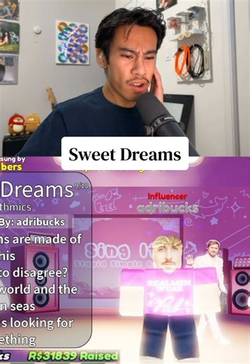 What are Sweet Dream made of? #fyp #roblox #karaoke #cover #sweetdreams