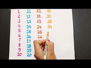 1 to 50 Number Names with counting | Writing and Learning numbers 1-50 || Number activity for kids