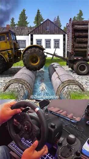 Spintires: MudRunner - SHACMAN DELONG X3000 rescuing a stuck truck in deep snow #603 #zhiengameplay