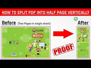 🔴 Live Proof - How To Split PDF File into 2 Pages / Parts or Half Page Vertically - Middle A3 To a4