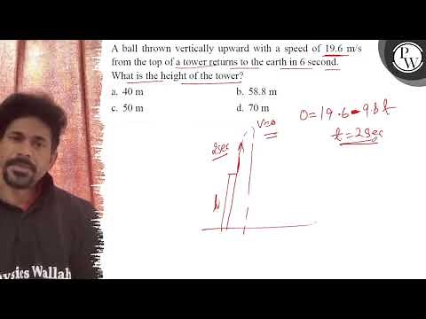 A ball thrown vertically upward with a speed of \\( 19.6 \\mathrm{~m}...