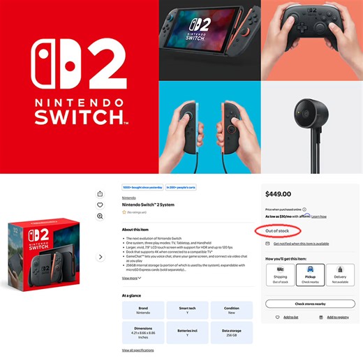 Nintendo Switch 2 Pre-Orders Begin in the US, Website Crashes Ensue Due to Massive Demand