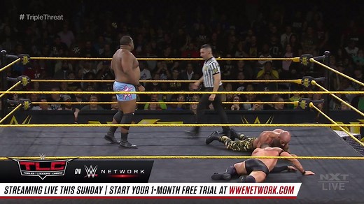 🎵 BASK IN HIS GLORY 🎵 Keith Lee is taking EVERYBODY out in this high-stakes Triple Threat Match on WWE NXT. | WWE