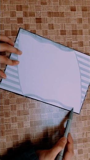 Simple & easy border design 🤍| Border design for School projects ✨| Very easy border design #shorts