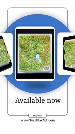 Yellowstone National Park 3D Raised Relief Map