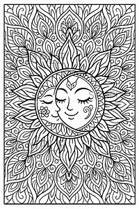 Sun and Moon Mandala Coloring Page, Celestial Mandala Art for Adults and Teens, Printable Stress Relief Coloring Sheet, Digital Download - Etsy