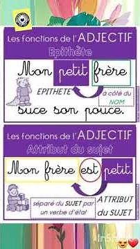 🎯 l'adjectif épithète