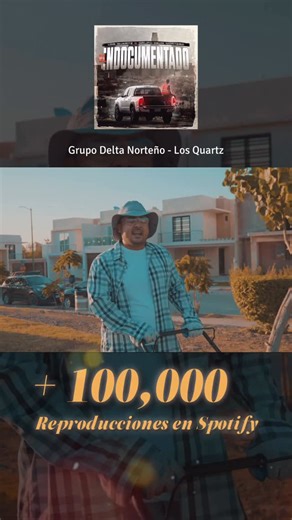 GRUPO DELTA NORTEÑO on Instagram: "Muchas gracias por estas mas de 100,000 reproducciones en Spotify 🔥 sigan escuchando el tema y echándole chingazos en donde quiera que estén luchando por su sueños 🍀🙌🏼 @lysymusic #elindocumentado #geupodelta #losquartz #motivacion El indocumentado Corridos chingones"
