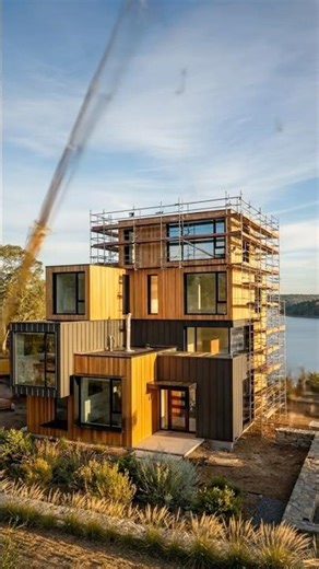 Ye hai asli Dream Home! 😱 Luxurious Lake View House Construction #DreamHome #Construction #home