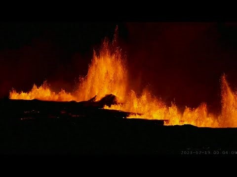 WATCH: Volcano Erupts in Iceland Near Evacuated Town