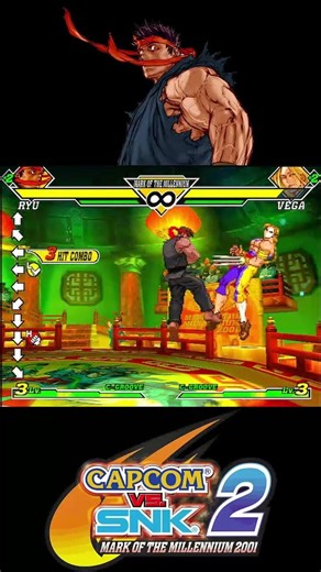 Evil Ryu C Groove Stun Combo Capcom vs SNK 2 #capcomvssnk2