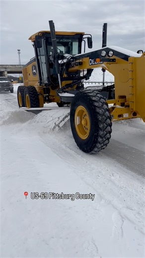 🌨️Our crews are out there working hard to keep roads safe and their equipment may engage at any time. Stay at least 200 feet back (about four school buses or two basketball courts) and never try to pass them. #okwx #winter #snowplow | Oklahoma Department of Transportation