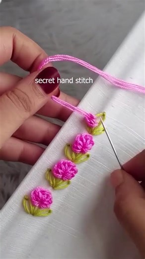 wow thread work, flower😍#‪@Nice-embroidery-official‬ #music #shortvideo