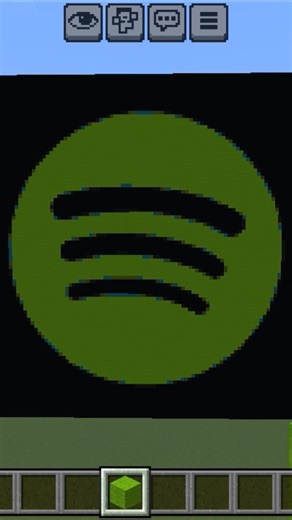 SPOTIFY POSTER BUILD IN MINECRAFT ❤️#minecraft #shorts #spotify #poster #logo