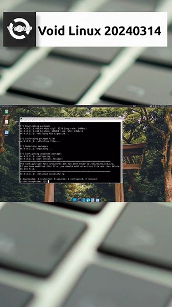 Void Linux 20240314 Quick Overview #shorts