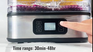 HOPERAN Food Dehydrator, 6 Trays Dehydrator with 72H Timer & 95-167℉ Temperature Control & LED Display, Dehydrators for Food and Jerky, Fruits, Herb, Veggies, Pet Treat, BPA-Free, Recipe Book Included