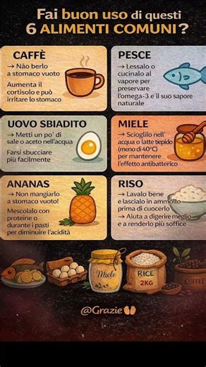 6 cibi che mangi male... e come mangiarli correttamente🍳🍍☕ #benessere #vita #consigliperlasalute
