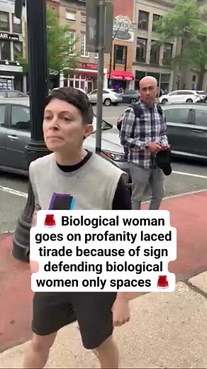 🚨 #Biological #woman goes on #profanity #laced #tirade because of #sign #defending #biological #WomenOnlySpaces 🚨 | Last Great Debate