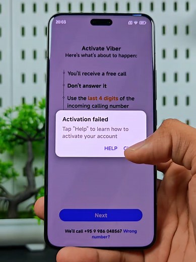 Viber activation failed error ဖြေရှင်းနည်း