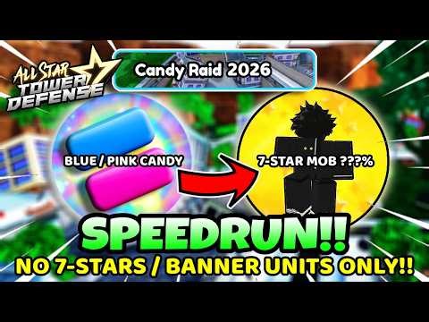 SOLO SPEEDRUN Candy Raid (No 7 Stars!) | OG All Star Tower Defense Roblox | OG ASTD