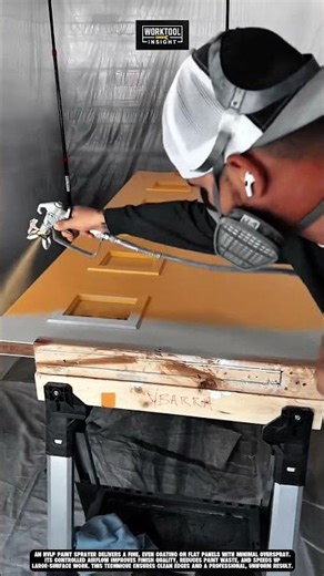 Spraying smooth color finish on panels using Work tool HVLP Paint Sprayer #tool #worktool