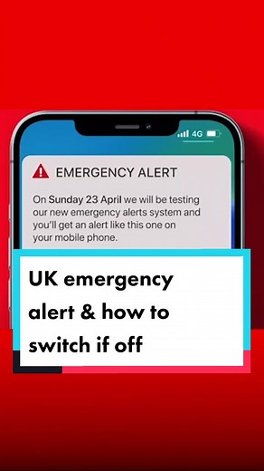 UK emergency alert and how to switch it off The trial alert system is going to happen at 3 pm on Sunday, 23rd April. The UK government plans to use it in the future to warn people about life-threatening events #ukemergencyalerts #emergency #emergencyalert #emergencyalertsystem #news #fyp #learnontiktok