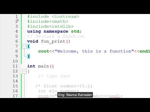 function c++ شرح بالعربي جزء 1 |c++ course arabic| امثلة على الدوال في لغة C++|كورس c++