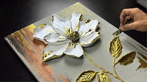 My first 3D flower painting – stunning details, luxurious result 🤩