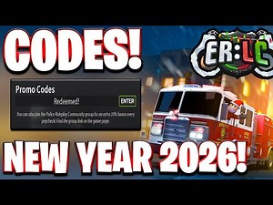 NEW! ALL NEW YEAR UPDATE CODES FOR EMERGENCY RESPONSE LIBERTY COUNTY! ROBLOX ERLC CODES
