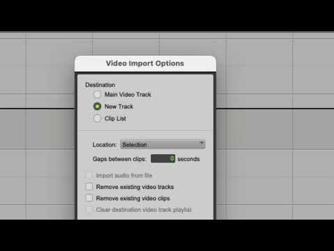 Importing Video in Pro Tools