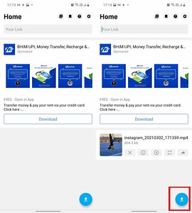 Instagram reels video download in gallery