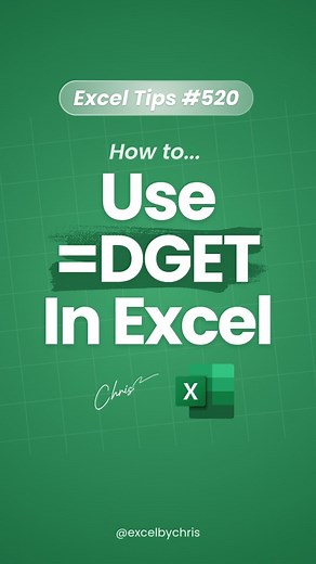 Christian Colombo | The Excel Guru on Instagram: "Is this function better than Xlookup and Index Match?! 勞 In this tutorial, you'll learn how to look up data in Excel using DGET! #excel #accounting #workhacks #spreadsheets #exceltips #corporate #exceltricks"