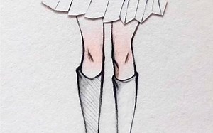 女生的腿部画法