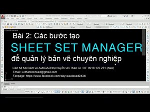 Các bước tạo Sheet Set Manager trong AutoCAD
