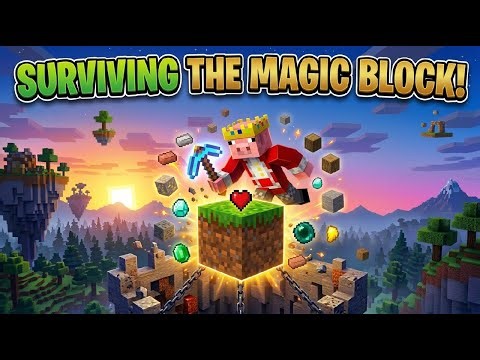Minecraft Magic One Block Survival! (Can I Survive?)