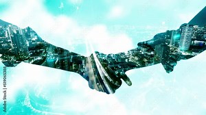 business people handshake successful corporate partnership agreement success welcome office agreement opportunities Professional Greetings Meetings Colleagues Partners Borderless Communication