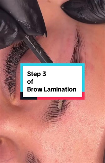 Step 3 Brow Lamination #browlami #step3 | Lamination Brows